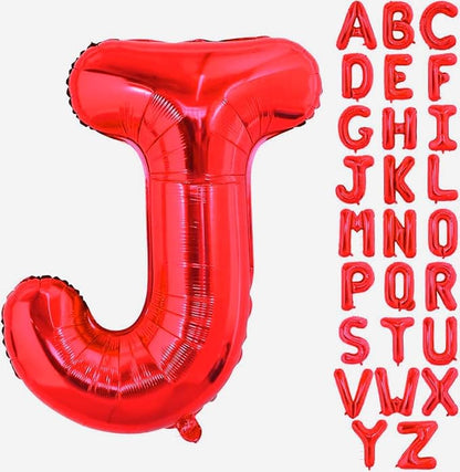 Red Letter J Balloons, J Balloon 40 Inch J Balloons Letter by BBPOOL