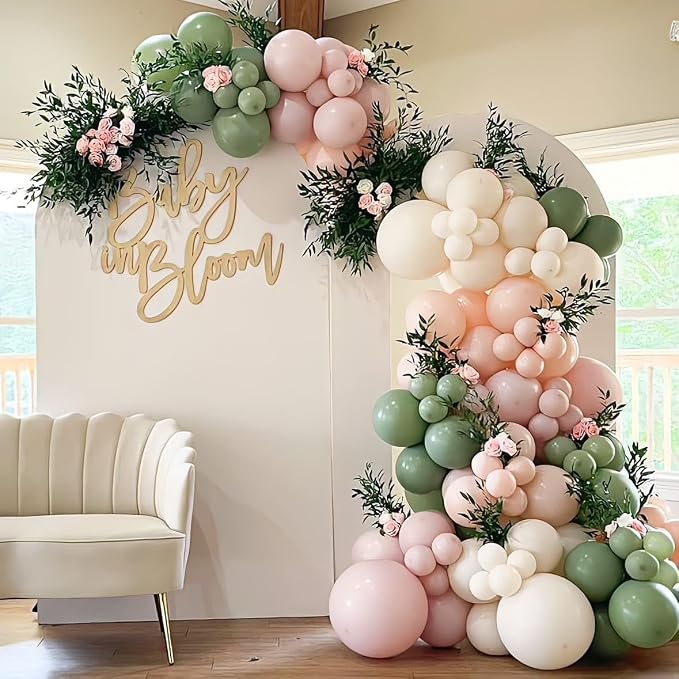 Baby in Bloom Balloon Arch Kit for Boho Theme Party Decoration | 139pcs Pastel by GIHOO