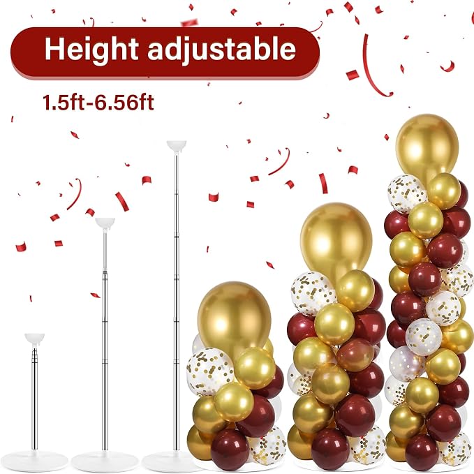 2 Sets Adjustable Balloon Column Stand Kit - Image 4
