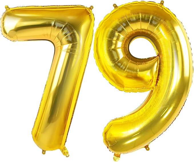 Number 79 Balloons for 79th Birthday Party Decorations, 0-100 Large No.79 by Joycard