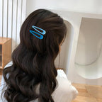 20 PCS Metal Snap Hair Clips Water Drop No Slip Barrettes for Women Bright Small Hair Clips For Thick And Thin Fine Hair,Multiple Blue,1.97 x 0.5 In.