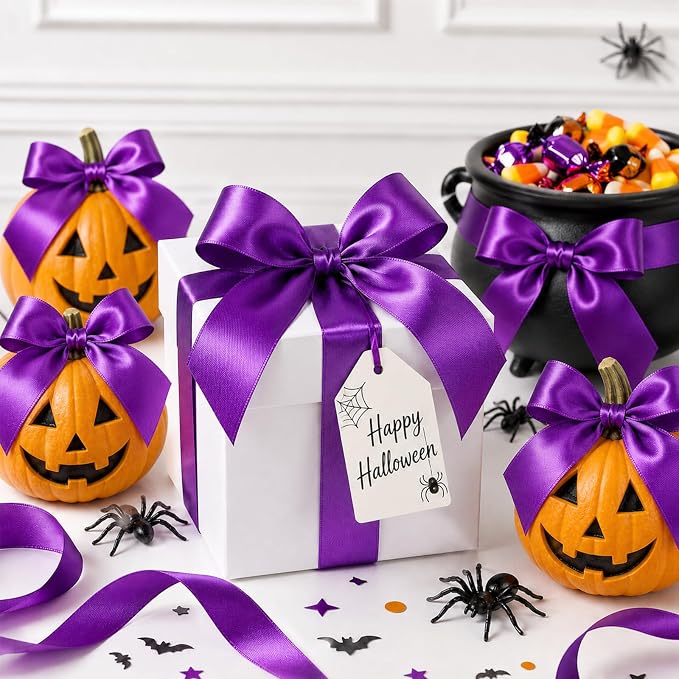 KINGLAKE Purple Satin Ribbon - Image 7