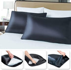 Tyfitb Satin Pillowcase Set for Hair & Skin Care – Cooling, Hypoallergenic, Anti-Frizz, Wrinkle-Free – Soft, Luxurious Pillowcases with Envelope Closure – 2-Pack, Standard Size 20x26, Gift-Ready