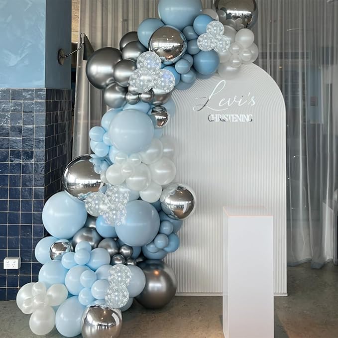 Blue Winter Wonderland Balloons - Image 6