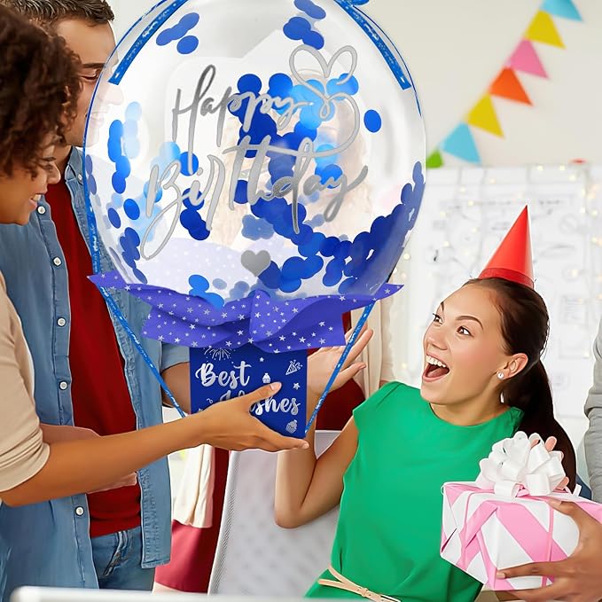 UQM Birthday Money Box for Cash Gift Pull, Funny Pull Money Balloon Box | Happy - Image 4