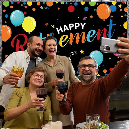 Happy Retirement Party Decorations, Backdrop Banner, Yard Sign, Photo Booth - Image 3
