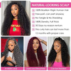 CYNOSURE Lace Front Human Hair Wigs for Black Women 13x4 9A Curly Lace Front Wigs Human Hair Pre Plucked with Baby Hair Natural Black Color(18, Curly Wigs)