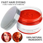 Kids Temporary Hair Color Wax, Natural Hair Strong Style Gel for Party, Cosplay, Masquerade etc. (Red)