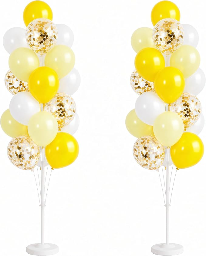 Hiins Pastel Yellow Balloons Tree Kit by HiinsPartyDecoration