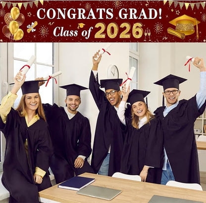 2026 Graduation Decorations Congrats Grad Class of 2026 Banner - Image 3