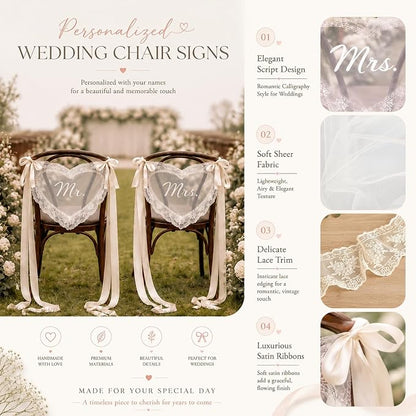 Personalized Wedding Chair Signs - Image 5