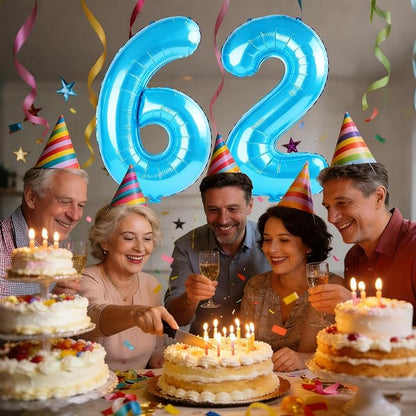 40 Inch Number 62 Balloons for 62nd Birthday Party Decorations, 0-100 Jewelry - Image 2