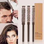 Volume Wand - Round Blow Dry Brush for Hair Styling | Compact Barrel Set with Heat-Resistant Bristles, Lightweight Frame for Bang Shaping, Beard Grooming, Root Lifting and Fringe Curling