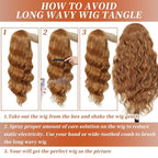 Synthetic Lace Front Wigs Pre Plucked Long Wavy 13x4 HD Lace Ginger Blonde Skunk Stripe Wig 100% Futura Premium Lace Wigs For Black Women 26 Inch Ready to Wear Daily Party Use