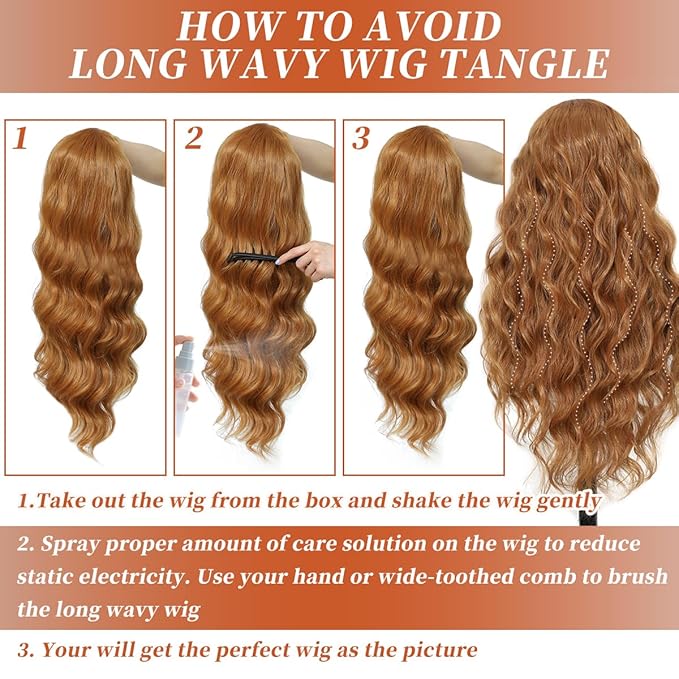 Synthetic Lace Front Wigs Pre Plucked Long Wavy 13x4 HD Lace Ginger Blonde Skunk Stripe Wig 100% Futura Premium Lace Wigs For Black Women 26 Inch Ready to Wear Daily Party Use