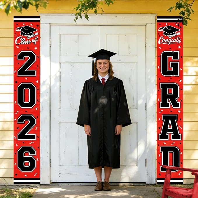 2026 Graduation Decorations, Congrats Grad Banner Backdrop - Image 7