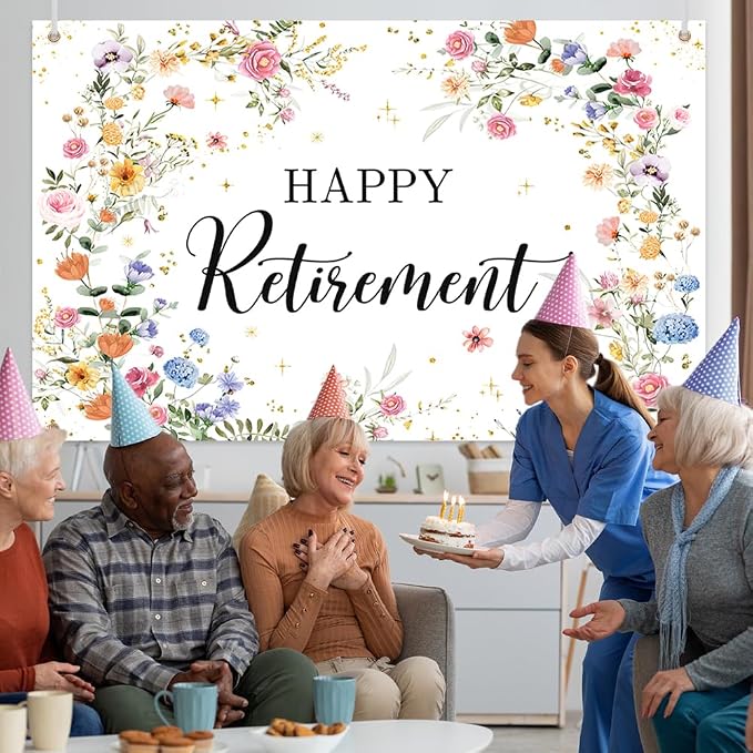 AIBIIN Happy Retirement Backdrop - Image 5