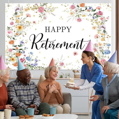 AIBIIN Happy Retirement Backdrop - Image 5