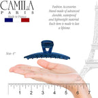Camila Paris CP3226 French Hair Clip for Women, Narrow, Strong Hold Grip Double Teeth Girls Hair Claw Clips Jaw, Fashion Durable Styling Hair Accessories for Women, Made in France