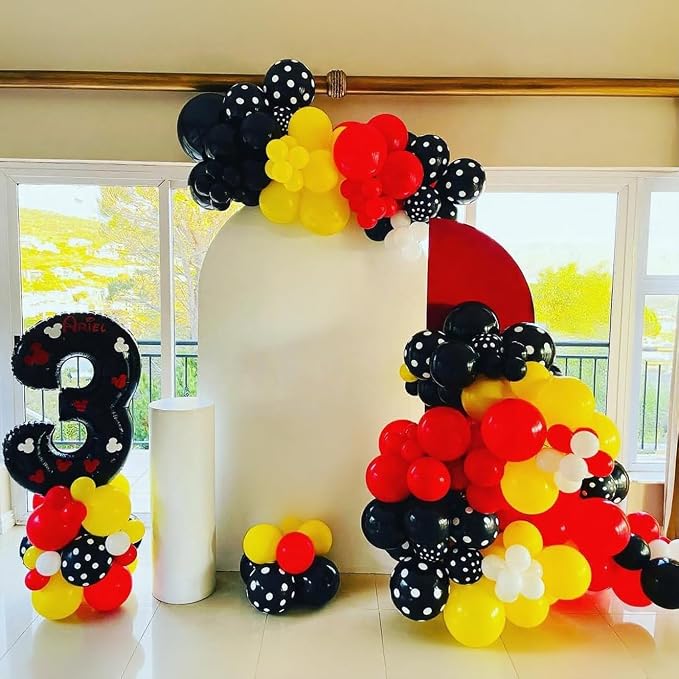 175Pcs Red Yellow Black Balloon Garland Arch Kit - Image 4