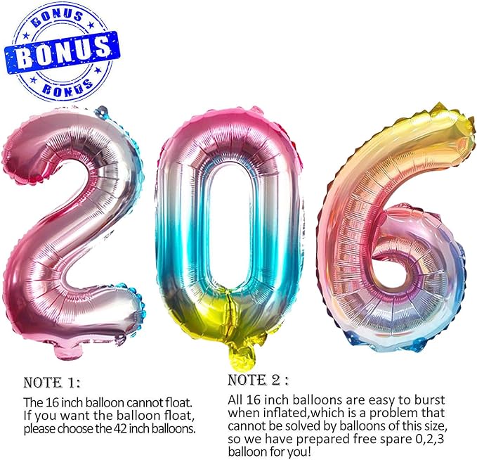2026 Foil Number Balloons for 2026 New Year Eve Festival Party Supplies - Image 3