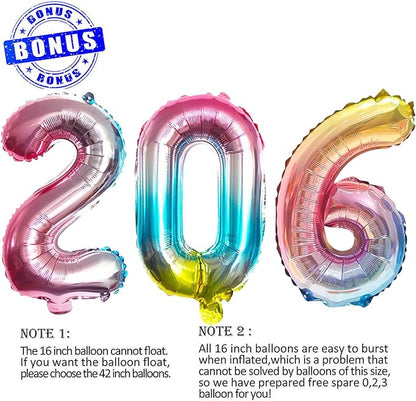 2026 Foil Number Balloons for 2026 New Year Eve Festival Party Supplies - Image 3