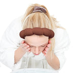 Zkptops Spa Headband for Washing Face Wristband Set Sponge Makeup Skincare Terry Cloth Bubble Soft Get Ready Hairband for Women Girl Puffy Padded Headwear Non Slip Thick Hair Accessory(Dark Brown)