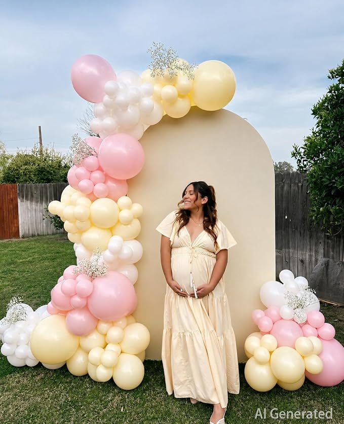 Pink and Yellow Balloon Arch Kit - Image 3