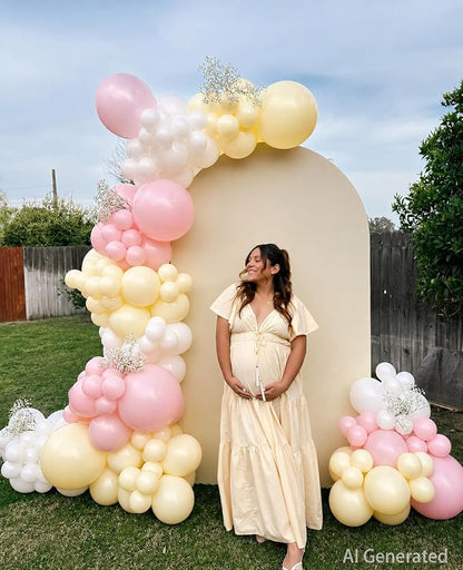 Pink and Yellow Balloon Arch Kit - Image 3