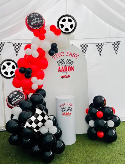Race Car Balloon Arch Garland Kit, Race Car Birthday Party Decor | 103 Pcs Red - Image 6
