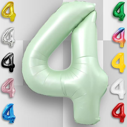 Green Number Balloon 4 Mylar Foil Balloons 32 inch - Image 4