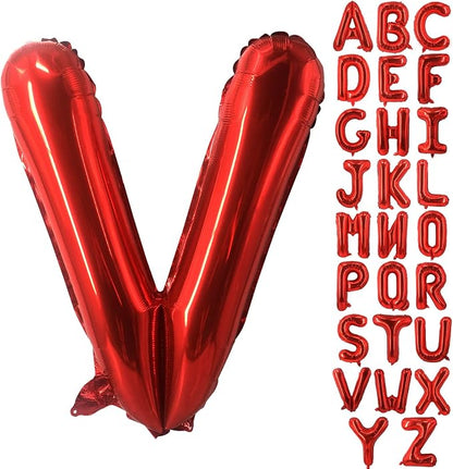 Lovoir 40 Inch Large Red Letter V Balloons Big Size Jumbo Mylar Foil Helium by Lovoir