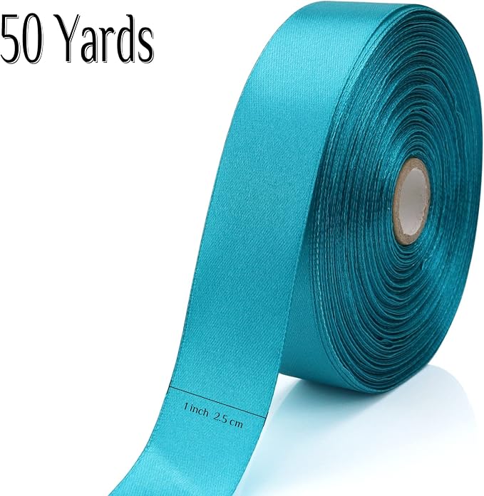 Nsilu 1 inch, Peacock Blue Ribbon - Image 2