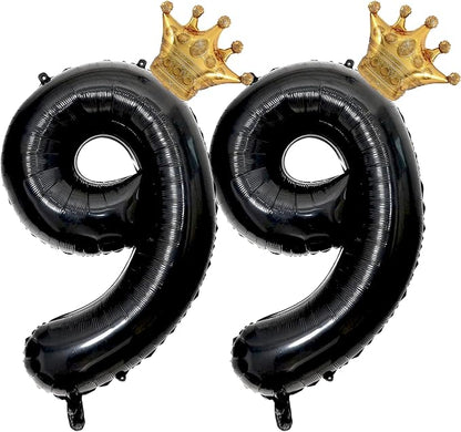 40 inch Large Black 99 Balloon Number by Unknown