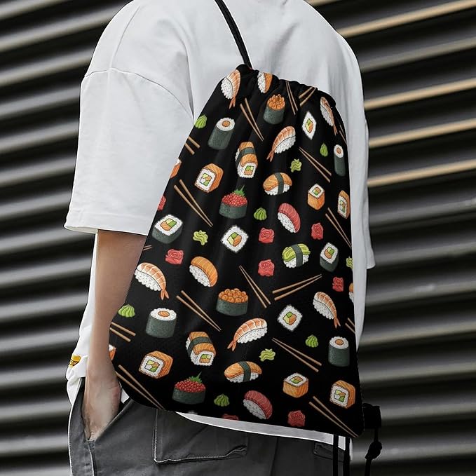 Travel Drawstring Backpack Theft Proof Cinch Sack Water Resistant Sackpack - Image 5