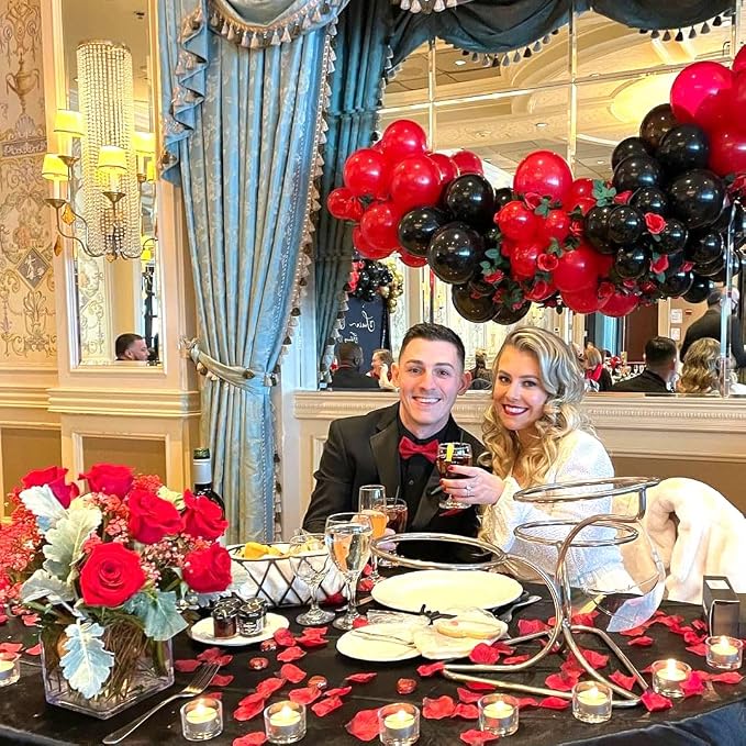 Red Black and Gold Party Balloons - Image 6