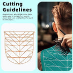 Professional Hair Cutting Cape with Geometric Grid Pattern, Longer Silicone Waterproof Cutting Mat,Neck Guide