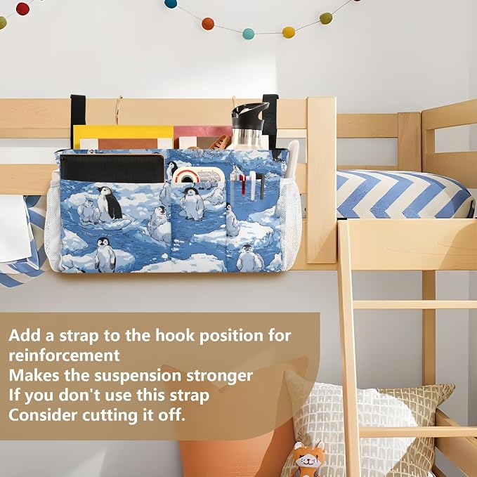 Bedside Caddy Hanging Bunk Bed Caddy Bed Organizer Hanging Pocket - Image 6