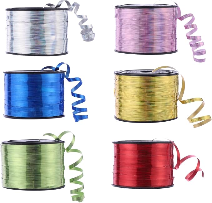100 Yards Curling Ribbon-Balloon 6PCS Ribbon-Balloon String by Unknown