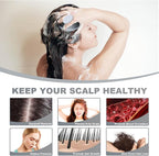 Silicone Scalp Massager, Scalp Scrubber for Hair Growth with Soft Bristles, Scalp Exfoliator Brush Dandruff Removal Shampoo Brush for Wet Dry Scalp Care (Grey)