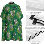 Large Long Hair Cutting Cape, Salon Apron Lemurs Monkey Tropical Green Leaves Floral Haircuting Salon Cape Gown for Hair Cutting Styling