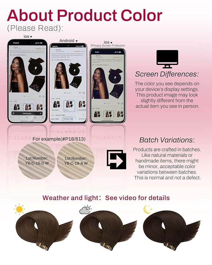 Moresoo Medium Brown Seamless Clip in Hair Extensions Human Hair Brown Hair Extensions Clip ins Straight Pure Weft Invisible for Women Long 120g/7pcs 16 inch