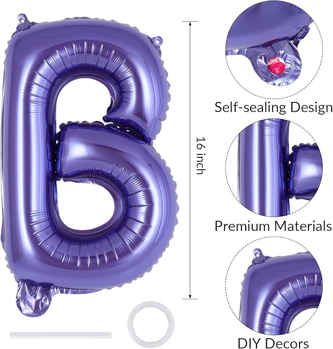 Happy Birthday Balloons Banner, Foil Balloon Personalized Name Letters Balloons - Image 5