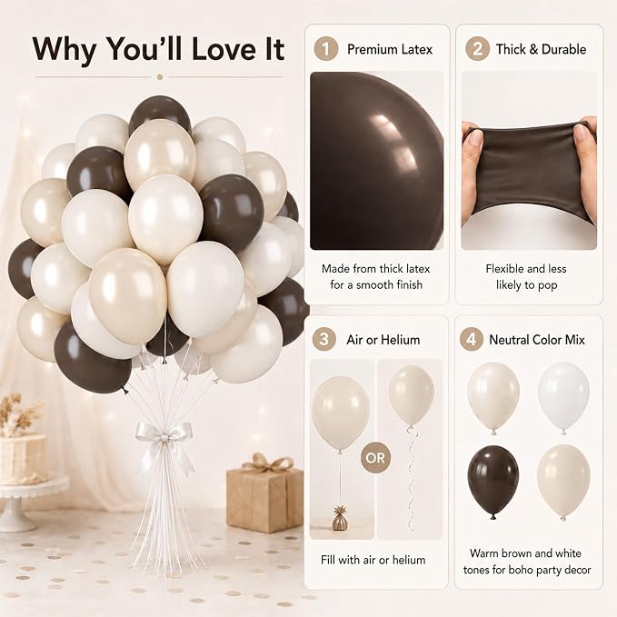 Neutral Brown Balloons - Image 4