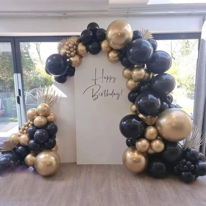 Black and Gold Balloons Garland Arch Kit, New Year, Anniversary Party - Image 5