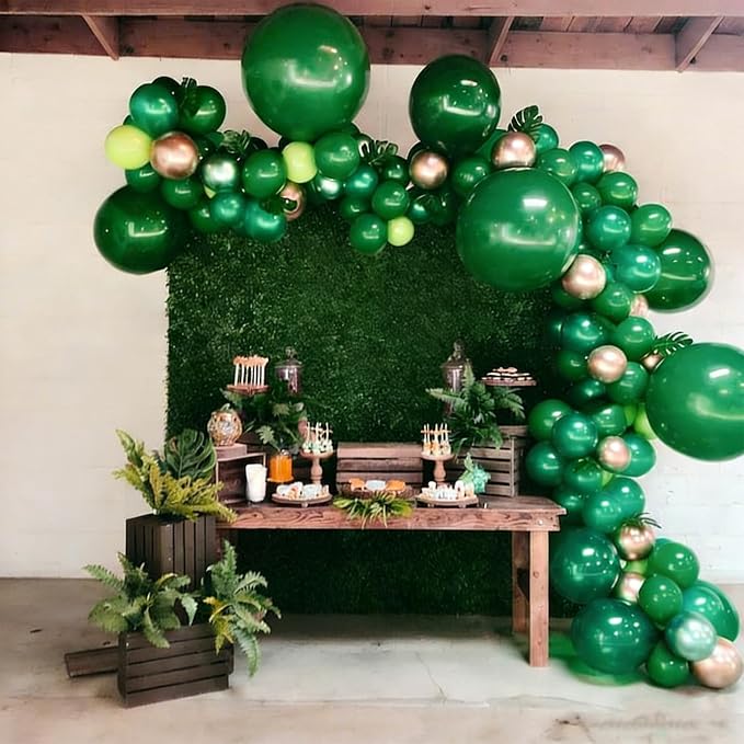 100 Pack Dark Green Balloons 12 inch, Dark Green Latex Balloons | Birthday - Image 3