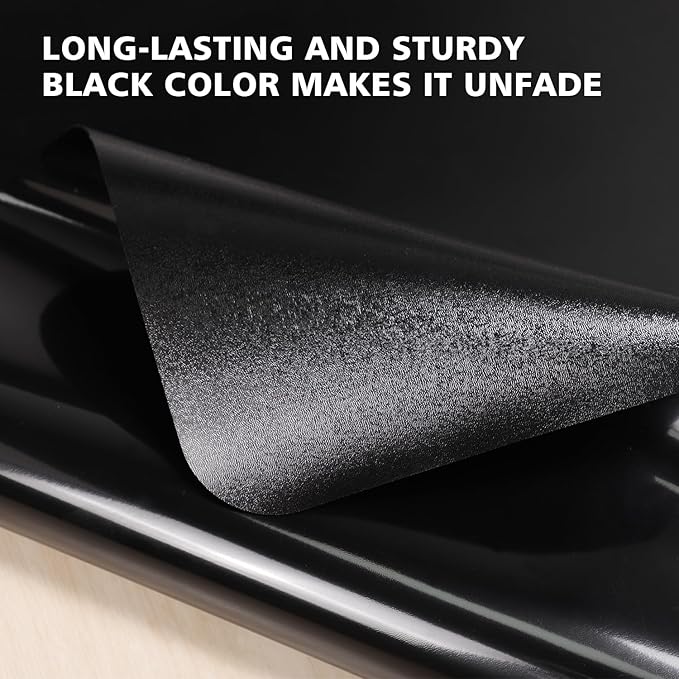 Vinyl Floor Mat for Home，5'×7' Black Waterproof Area Mat for Under Dining Room Table, Sturdy Plastic Rug Protector for Kitchen, Living Room, Yard, Garage, Large Baby Play Mat