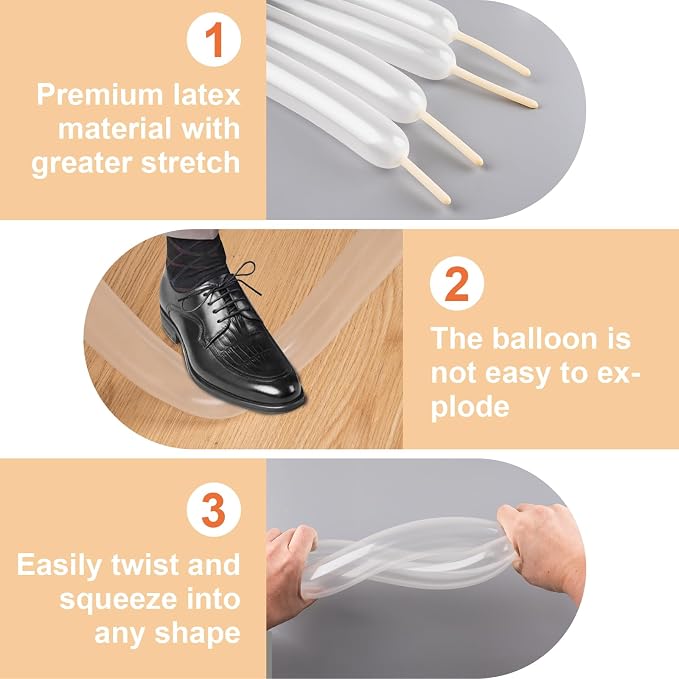 Clear 260 Balloons 100 PCS - Image 4