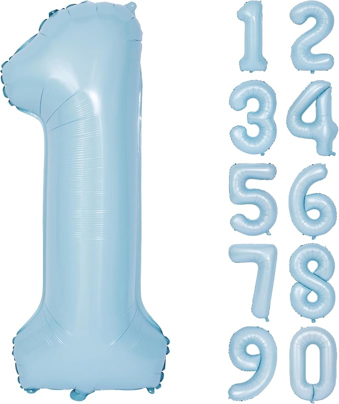 40 In Matte Blue Number Balloons Helium Foil Mylar Balloon Party Digital 1 | by Exquisitehighqualitypartydecorationstomeetyoureveryneed%EF%BC%81