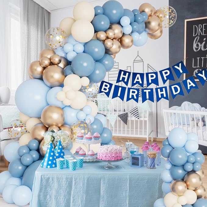 DBKL Dusty Baby Blue Balloon Arch Garland Kit, Different Sizes 18 12 10 5 inch - Image 5